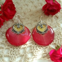 Серьги из лепестков РОЗЫ