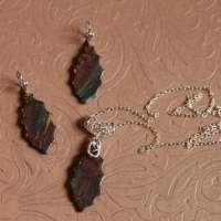 Кулон и серьги из полимерной глины